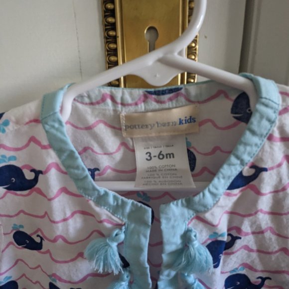 Pottery Barn Kids Whale Tunic (Size 3-6 months) - Picture 3 of 3